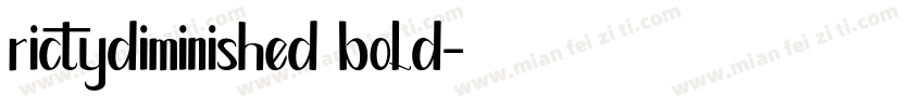 rictydiminished bold字体转换